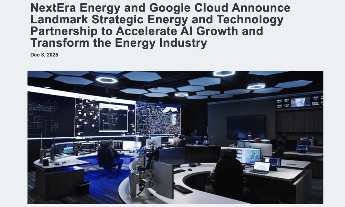 全球市值最高电力股同日官宣谷歌、Meta新合作